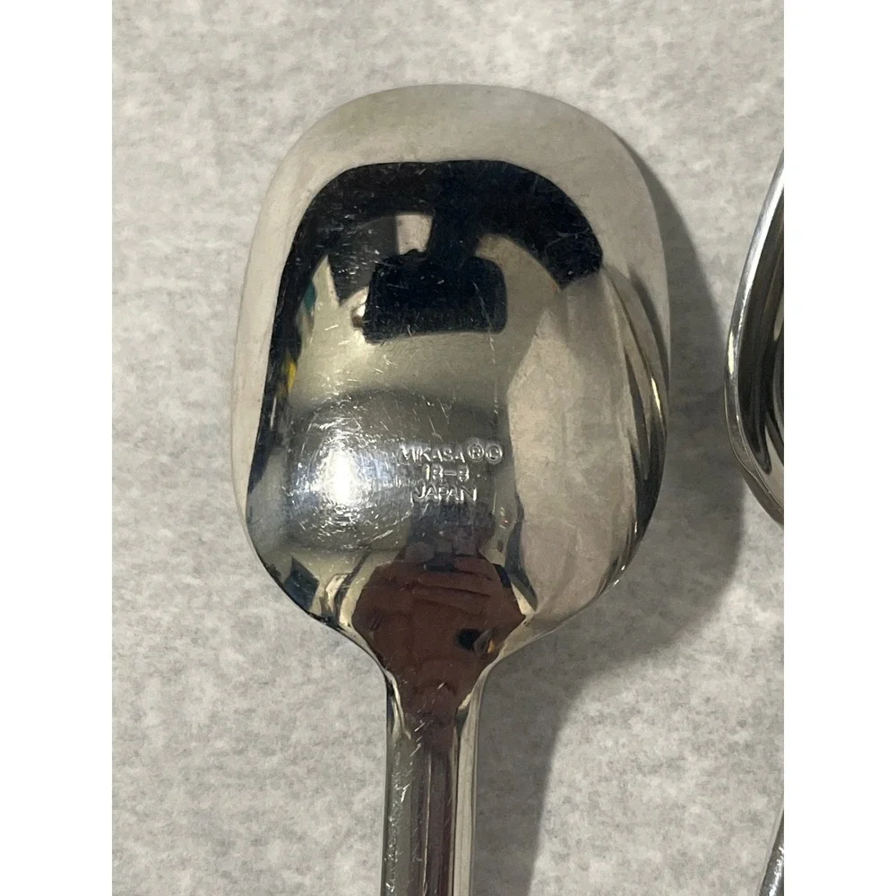 Mikasa ZENA Japan Soup Spoons Glossy 18/8 Stainless Steel ‎ 7-5/8